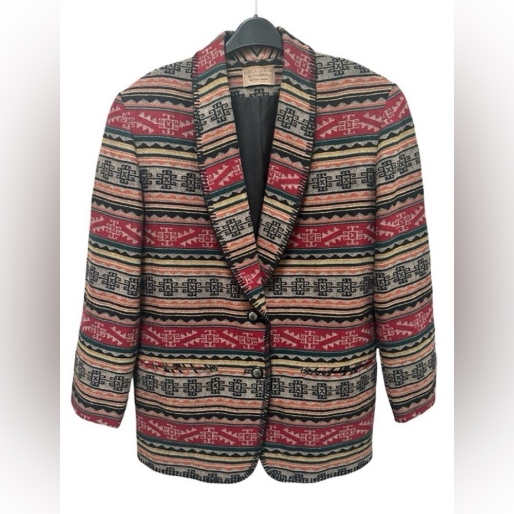 Knockabouts by Pendleton Vintage Woman Southwestern Aztec Blazer Sz 10